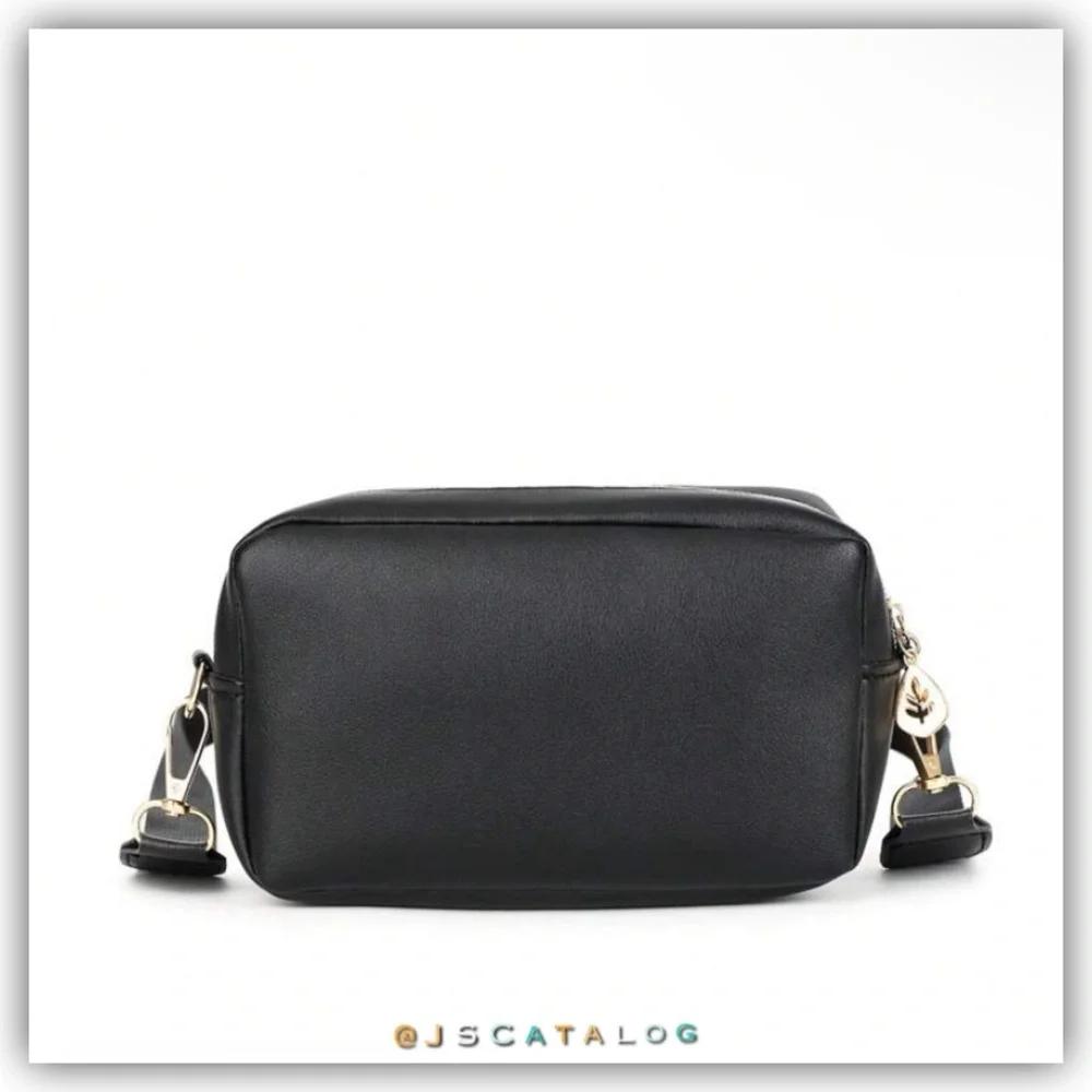 NEW Black Leather Crossbody Purse Bag